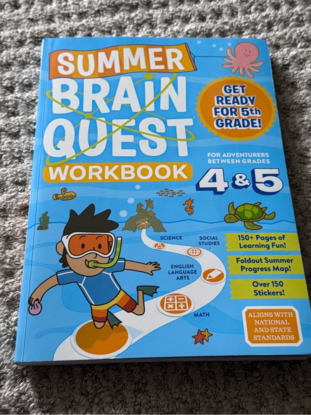 ☀️Summer Brain Quest Workbook for Grades 4 & 5 - Blue